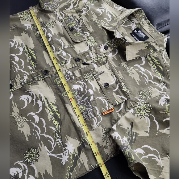 Off The Grid Baja Shirt Vented Outdoor Jeep Green Pockets Men's Size Large - Picture 6 of 7